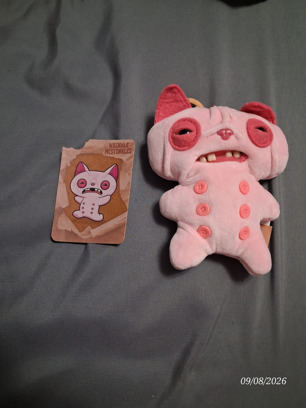 🐱 Fuggler Alley Cats Wrinkle McStinkles Pink Clip 🦷